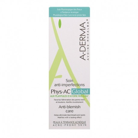 A-DERMA PHYSAC GLOBAL CREME DE SOINS ANTI IMPERFECTIONS TUBE 40ML