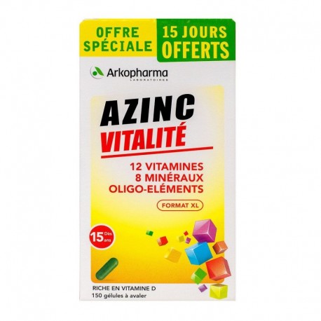 AZINC VITALITE 150 GELULES (15 JOURS OFFERT)