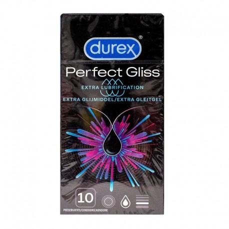 PRÉSERVATIFS EXTRA LUBRIFIANT DUREX PERFECT GLISS X10