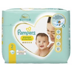 COUCHES PAMPERS PREMIUM PROTECTION T2 X30